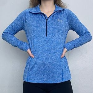 Under Armour Long Sleeve Blue Half Zip
